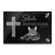 Grabschmuck für Tiere mit Foto-Gravur 30×20 cm