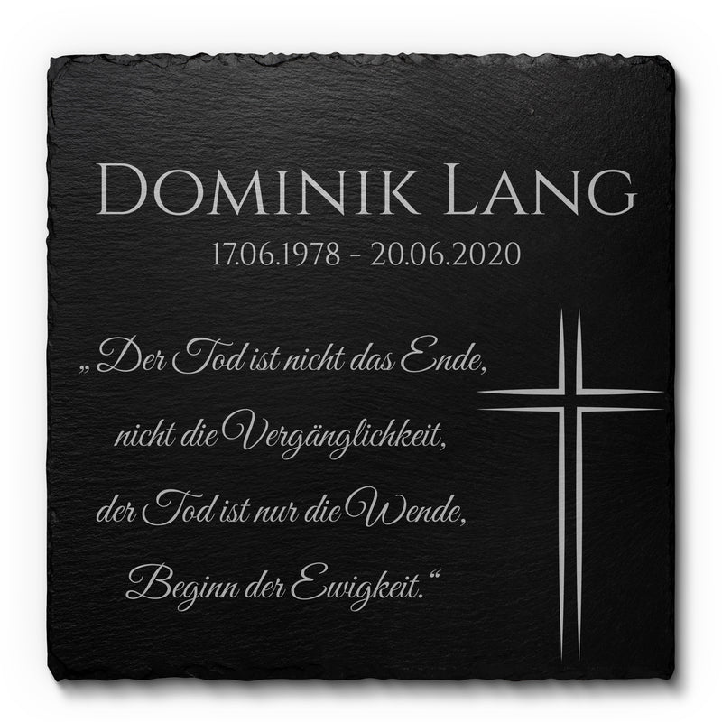 gedenktafel schiefer andenken gravur
