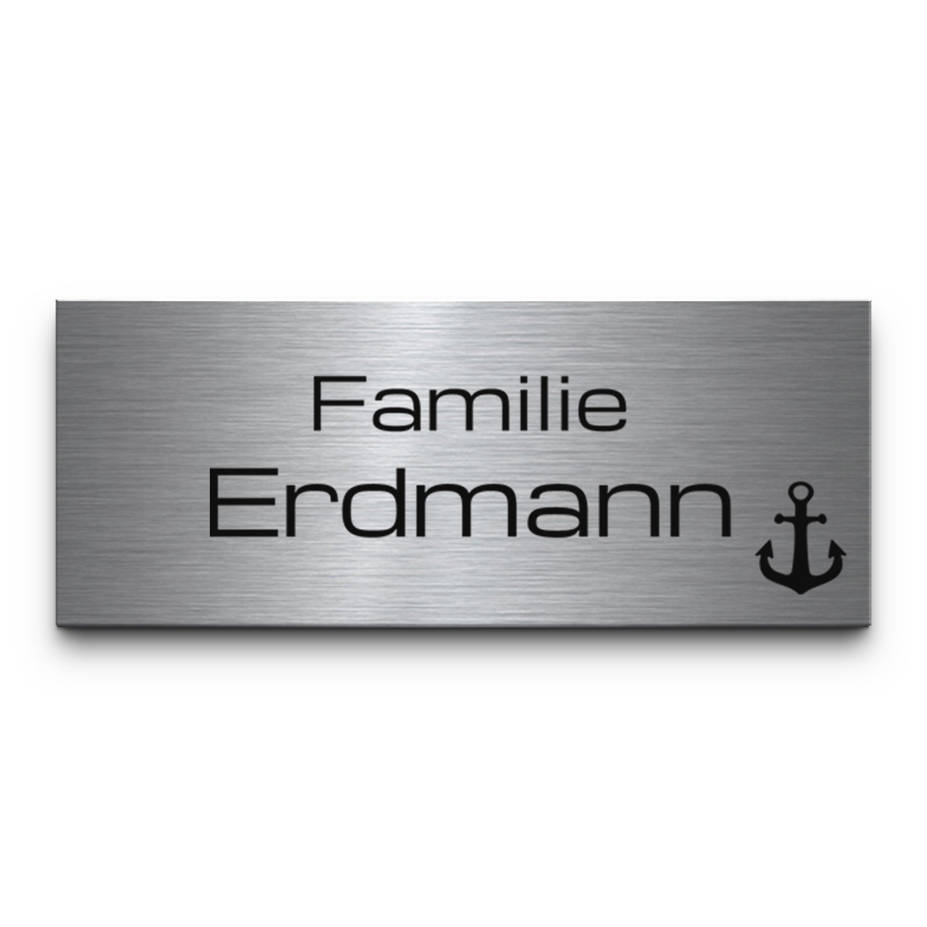 Türschild V2A 5x2