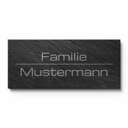 Türschild aus Schiefer, 8×3,5 cm, im schlichten Design mit individueller Namensgravur
